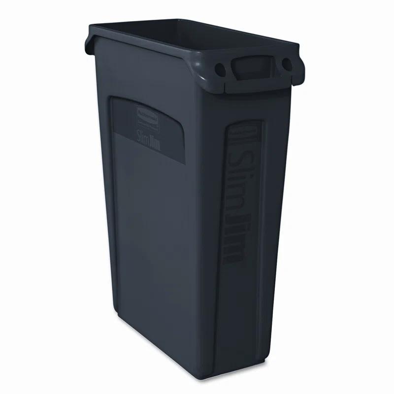 Rubbermaid Commercial Products Rubbermaid® Commercial Slim Jim® With Venting Chan Plastic Open Kitchen Trash Can - 23 Gallons