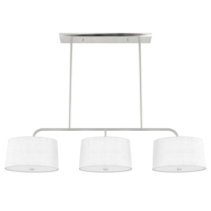 Cottage Hill 6 - Light Kitchen Island Shaded Linear Chandelier