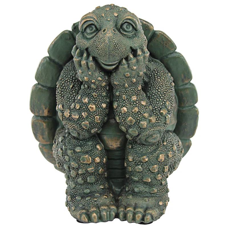 Design Toscano The Thinker Turtle Garden Statue