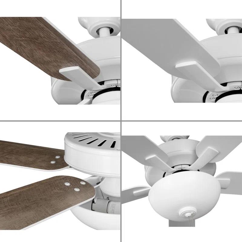 Airpro 52 In. 5-Blade AC Motor Transitional Ceiling Fan With Light