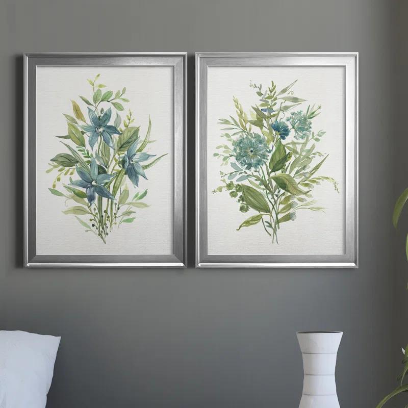 Red Barrel Studio® " Greenery I " 2 - Pieces Painting Print