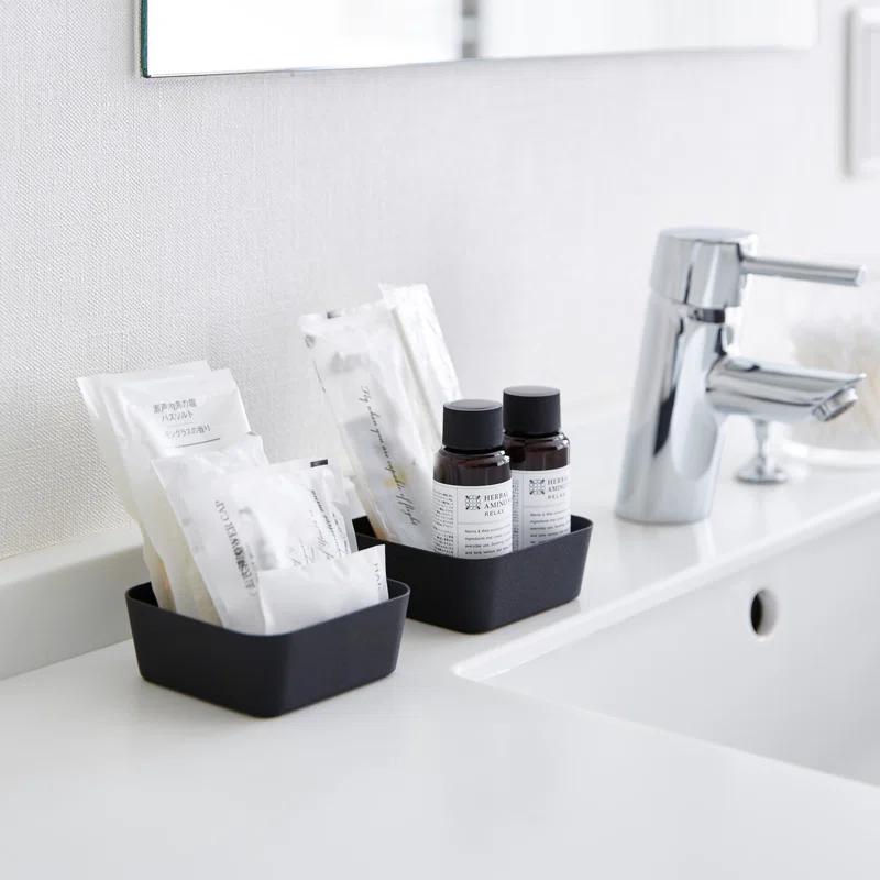 Yamazaki Home Space Saving Vanity Tray, Square, Steel, Small