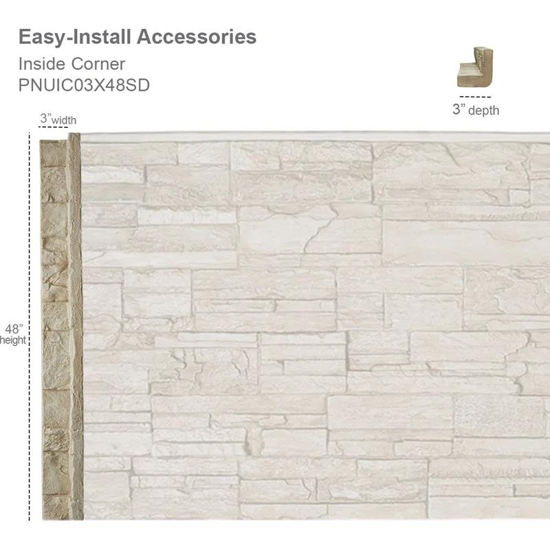 Ekena Millwork Universal Inside Corner for EverStone Faux Stone Siding Panels