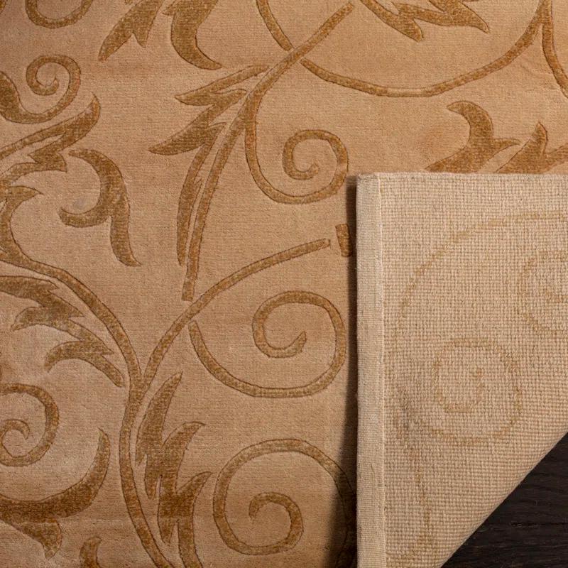 Safavieh Tibetan Hand Knotted Silk & Wool Pile Floral Rug