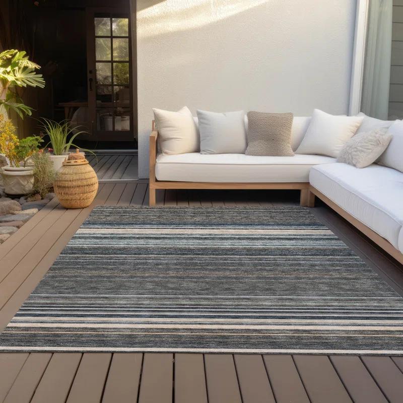 Chayden Washable Striped Indoor / Outdoor Rug