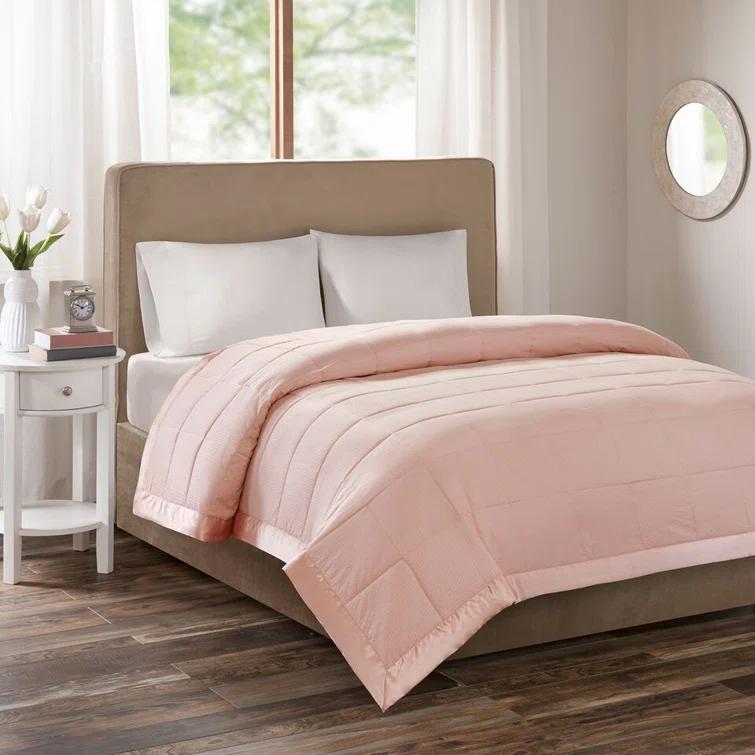 Madison Park Cambria Oversized Down Alternative Blanket with Satin Trim