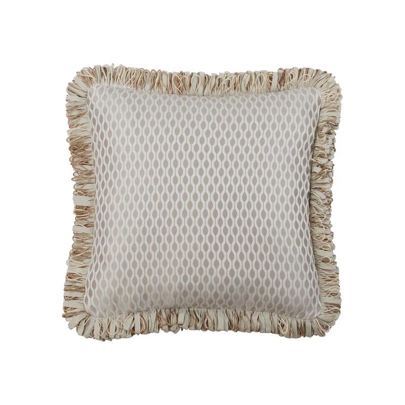 Waterford Bedding Jonet Fringe Reversible Throw Pillow (Set of 3)