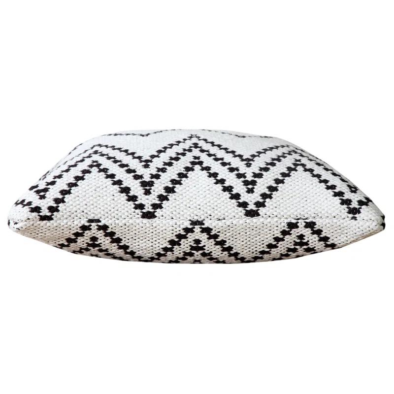 ZeaZu Chevron Cotton Reversible Throw Pillow