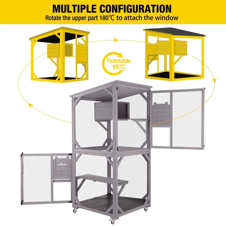 Aivituvin Portable Cat Playpen