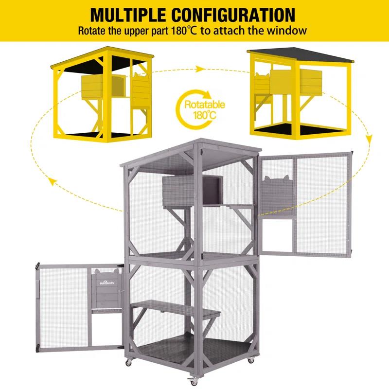 Aivituvin Portable Cat Playpen