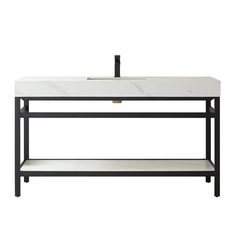 Vinnova 60'' Single Bathroom Vanity with Stone Top