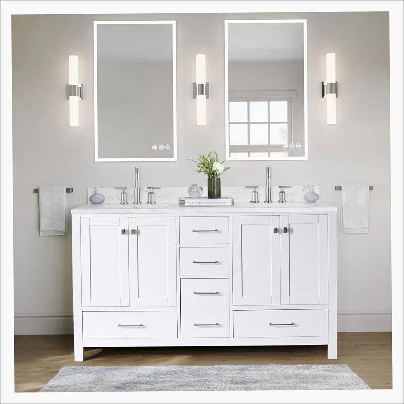 DSUNNER 60 in Bathroom Vanity without Top and Sink, 60 inch Modern Freestanding Bathroom Storage Only