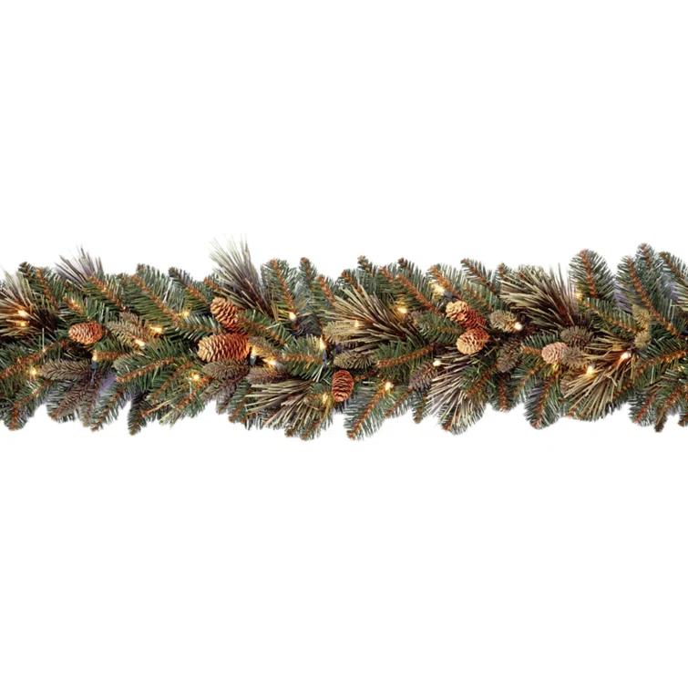 9ft. Carolina Pine Garland with Clear Lights