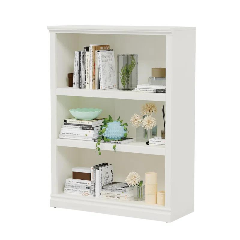 Bookcase, Open Storage Book Cases/Shelves, Floor Standing Indoor Furniture 3 Shelf Book Case For Farmhouse Library Office Bedroom