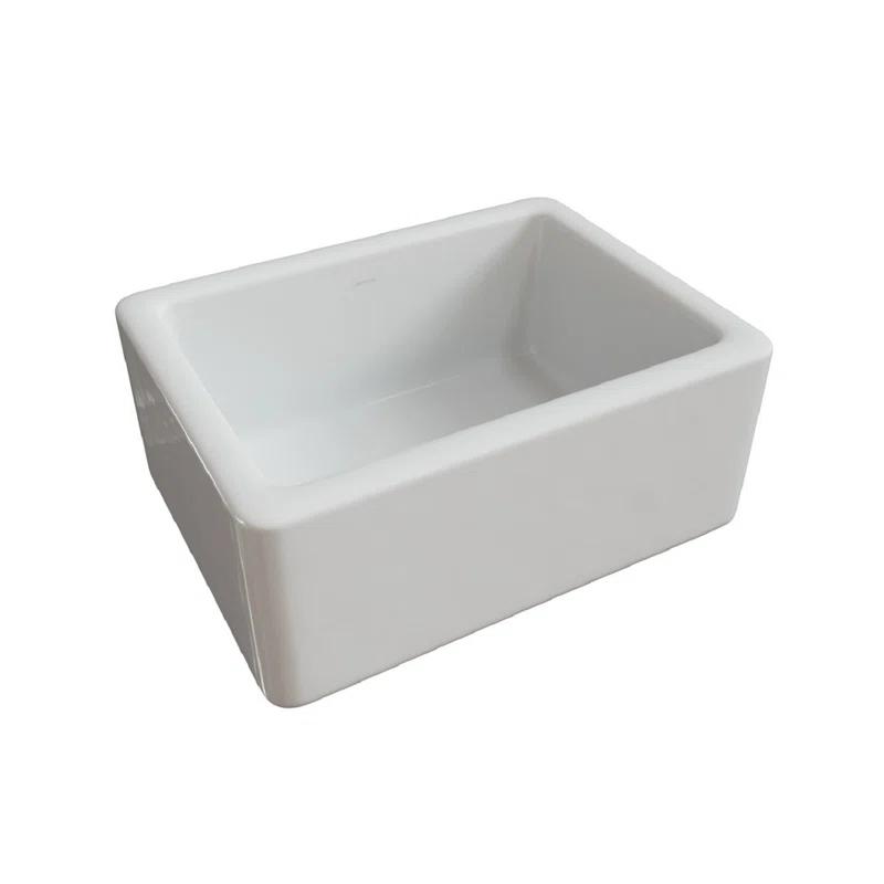 24'' L Farmhouse / Apron Single Bowl Fireclay Kitchen Sink