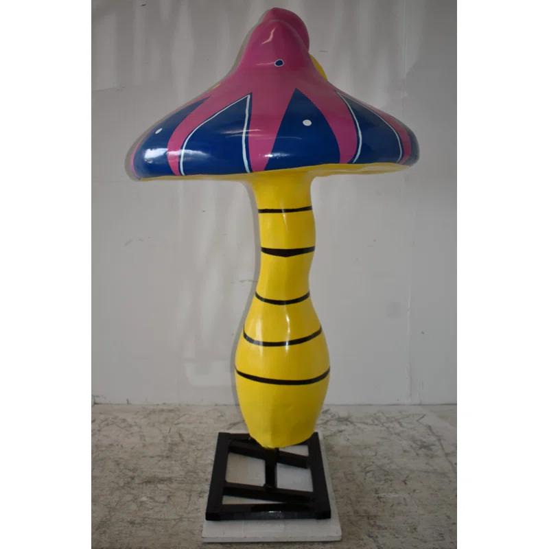 NIFAO Happy Giant Mushroom Made of Resin for Outdoors Indoors Size: 43" x 43" x 68"H