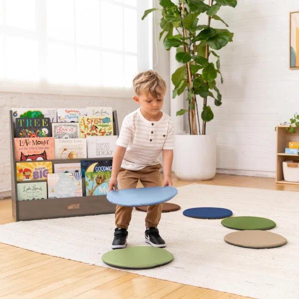 ECR4Kids ECR4Kids SoftZone Colorful Floor Pads, Round, Flexible Seating, 6-Piece
