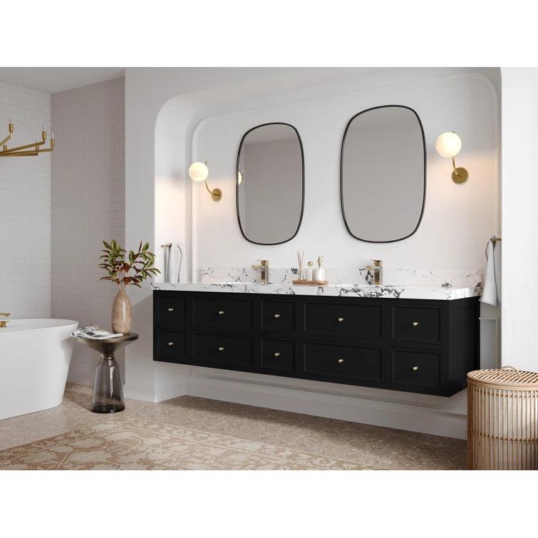 Willow Collections Roswell Floating 84'' Double Bathroom Vanity with Top