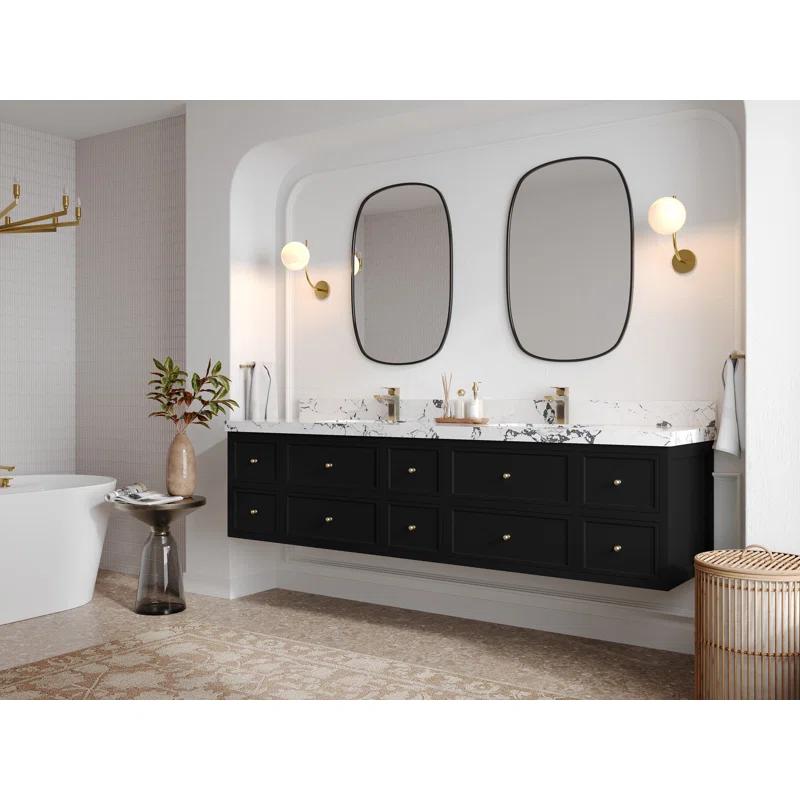 Willow Collections Roswell Floating 84'' Double Bathroom Vanity with Top