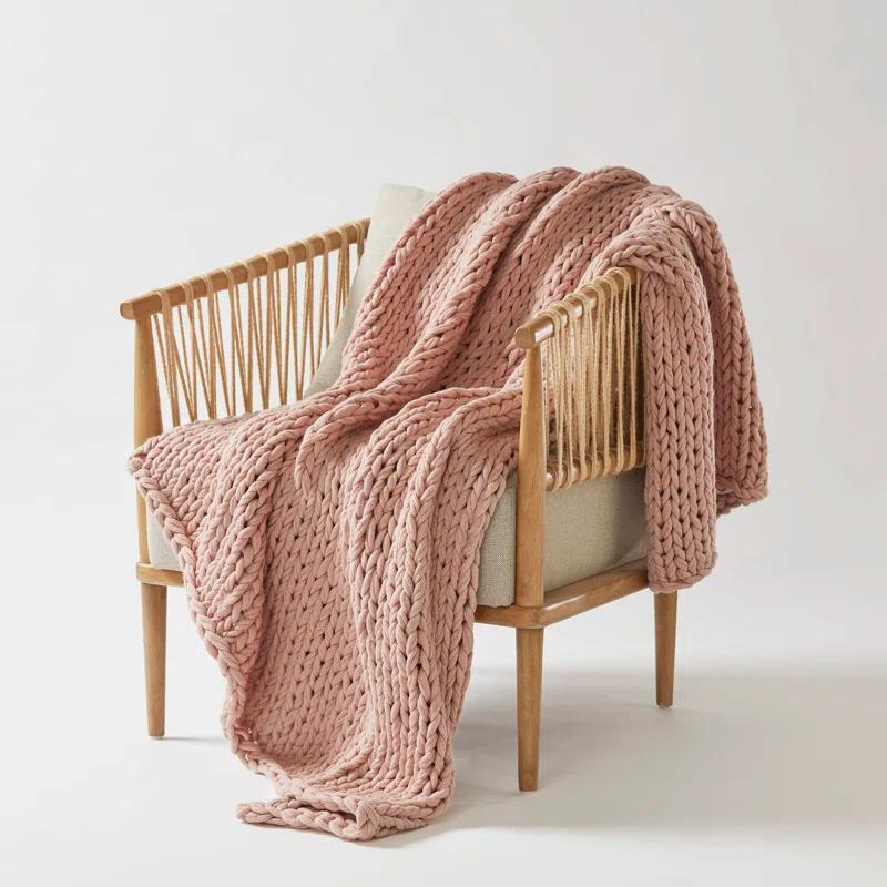 Kelly Clarkson Home Madison Hand Made Chunky Double Knit Throw Blanket