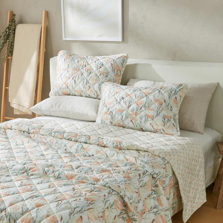Patina Vie Maison Coastal Inspired Reversible Quilt Set with Shams
