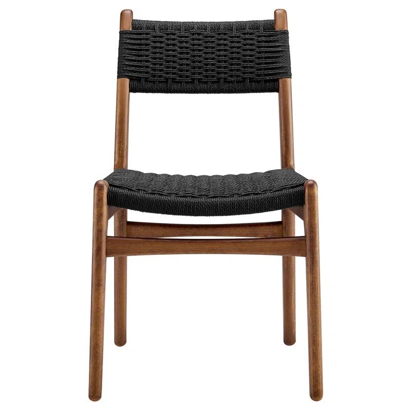 Modway Wynn Rope And Wood Dining Side Chairs Set Of 2