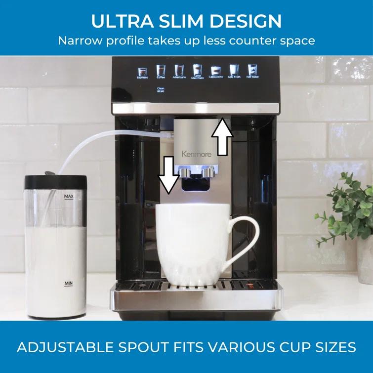 Kenmore Kenmore Super Automatic Espresso Machine with Dual Cream System Milk Frother & Grinder
