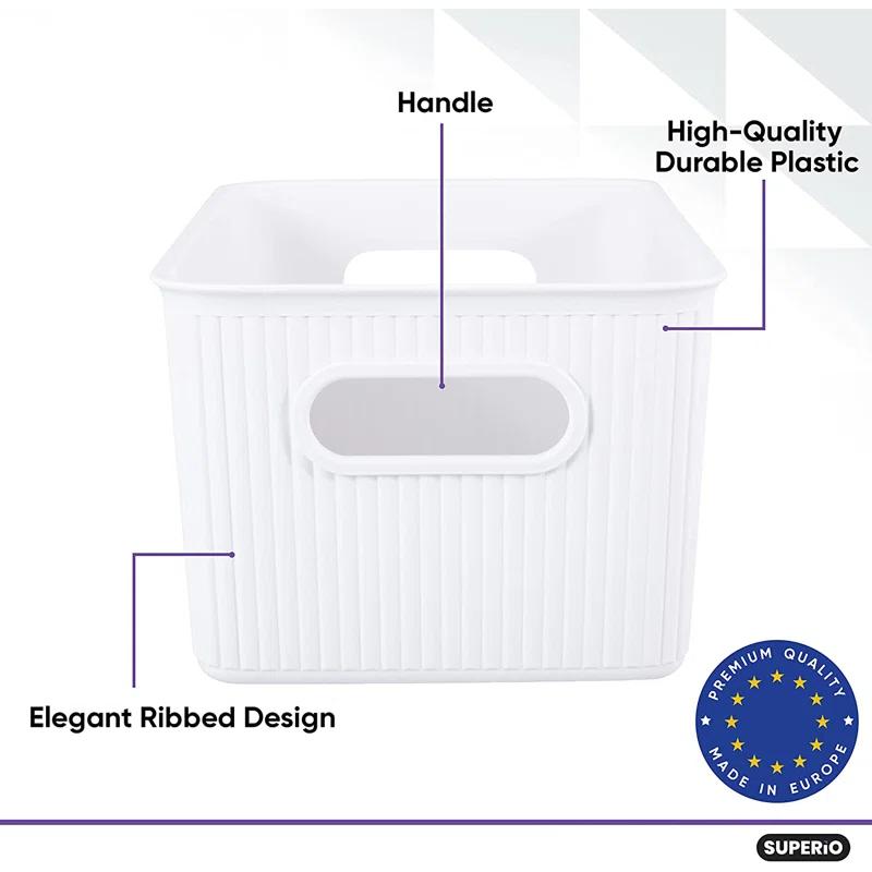 Ribbed Plastic Basket Set