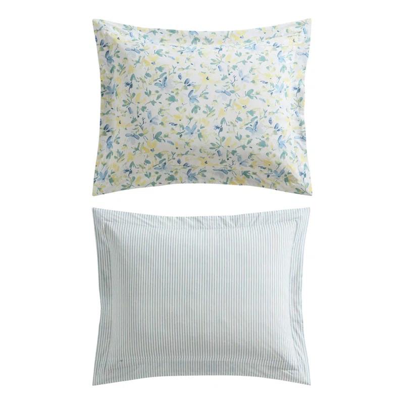 Laura Ashley Laura Ashley Nora Blue Cotton Comforter Bonus Set