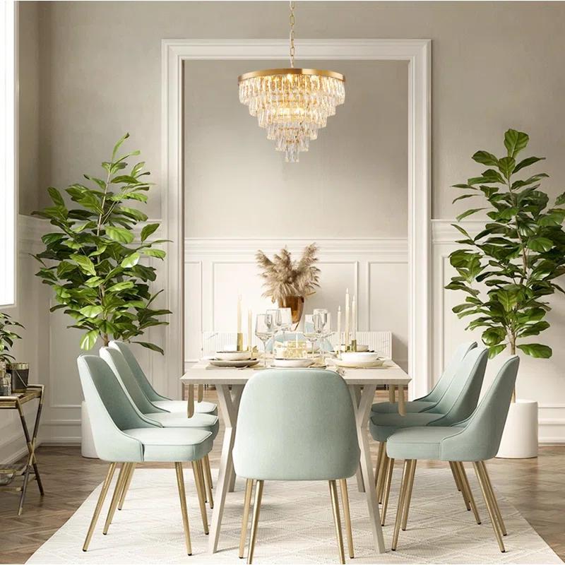 Brayton 16 Light 6 Tier Chrome Chandelier With Crystal Accents