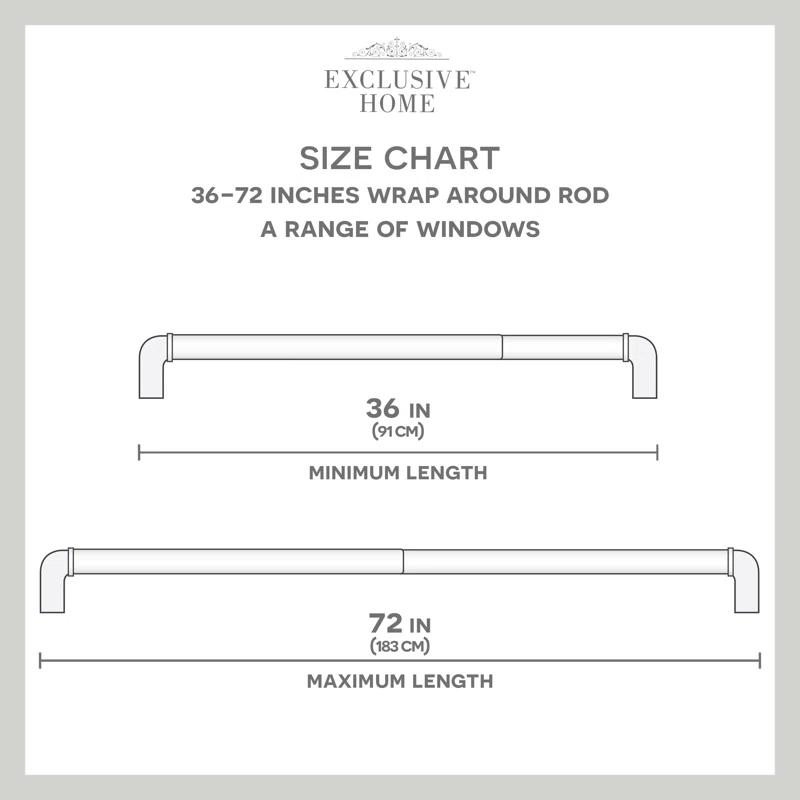 Amalgamated Textiles Adjustable Single Curtain Rod