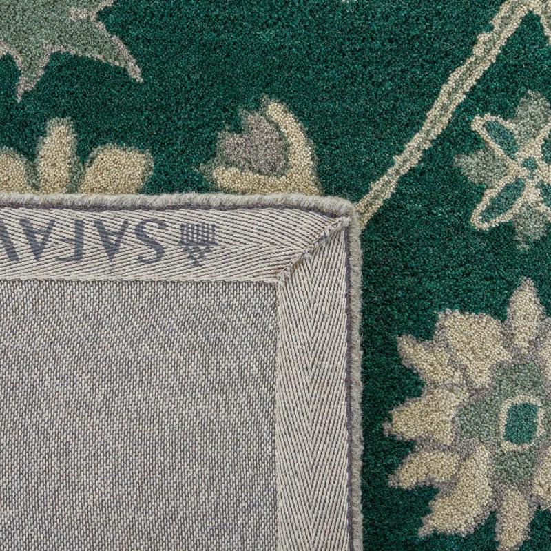 Lauren Ralph Lauren Lauren Ralph Lauren Hand Tufted Wool/Cotton Floral Rug in Dark Green/Ivory