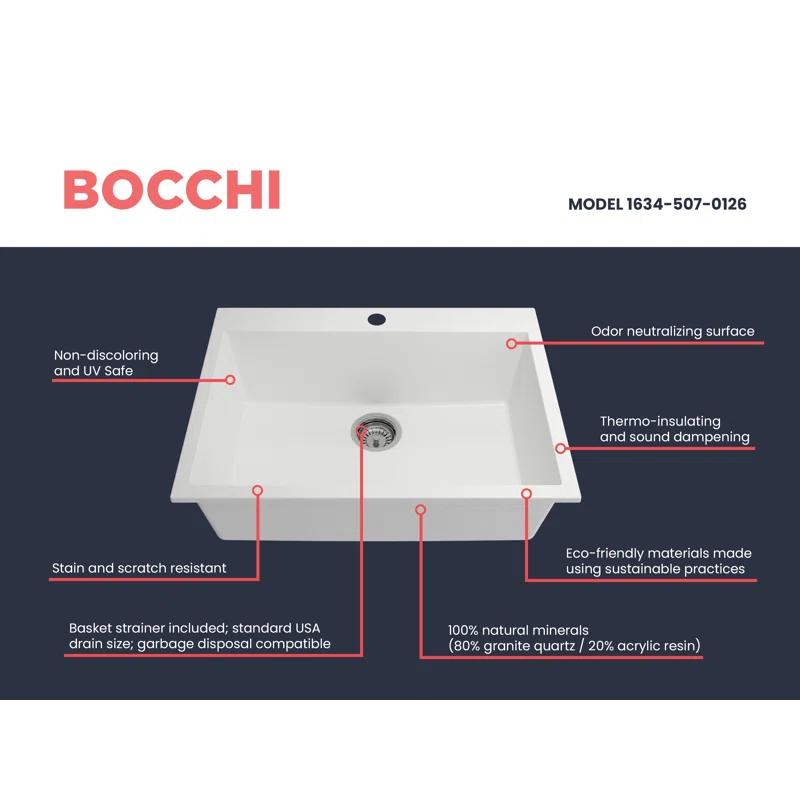 BOCCHI Campino Single Bowl Granite Kitchen Sink 1634-507-0126