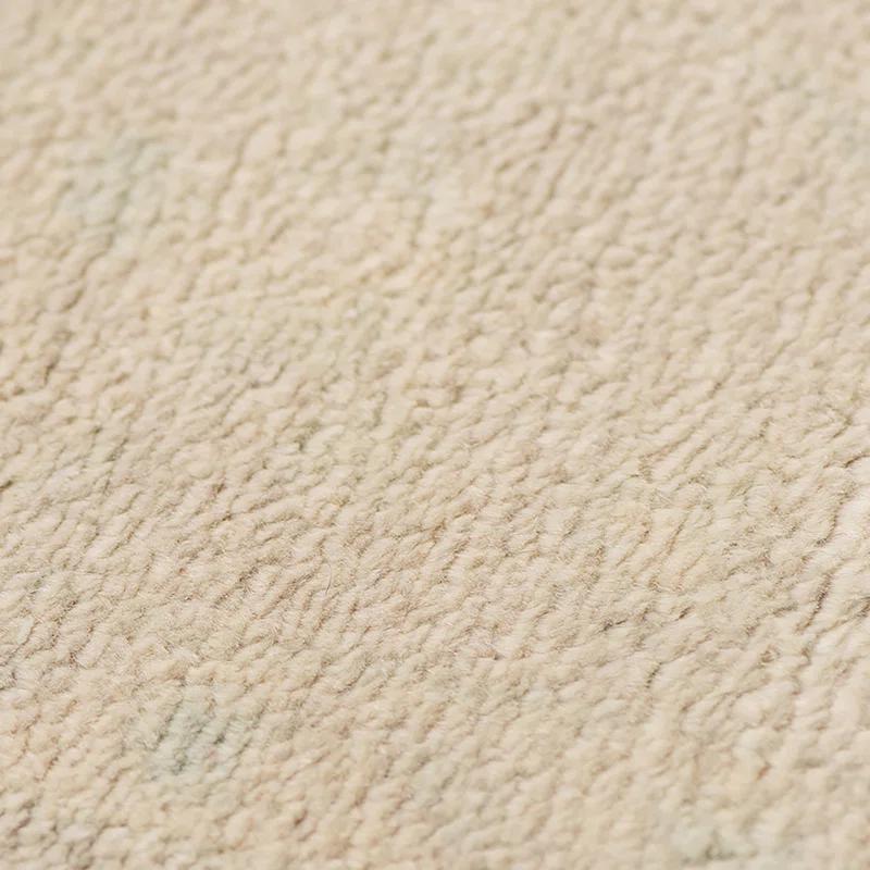 AMER Rugs Maya Heyward Light Gray Hand-Knotted Wool Blend Area Rug