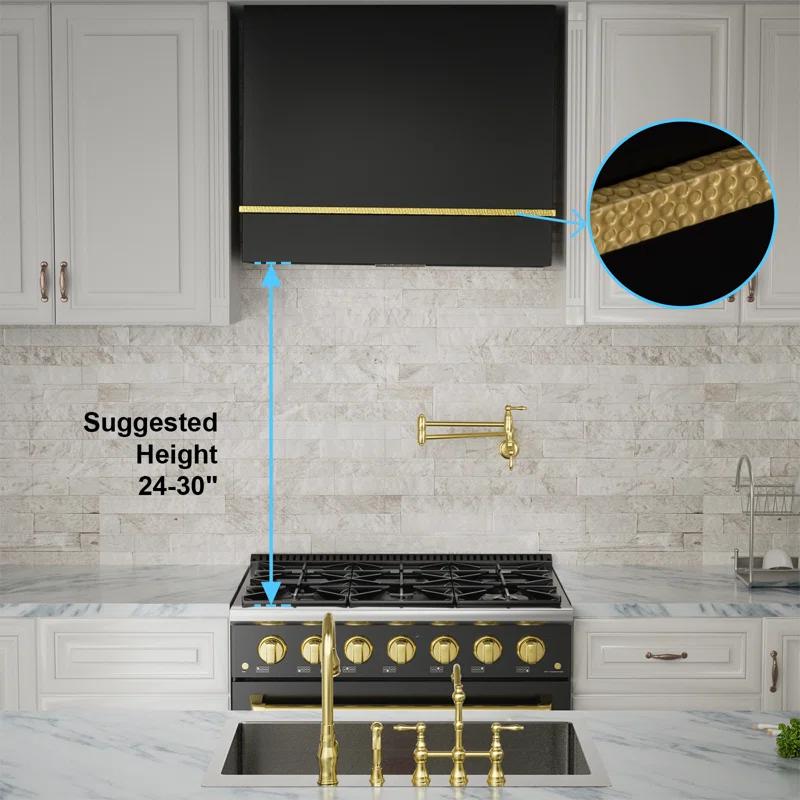Akicon 36" 600 CFM Ducted (Vented) Wall Range Hood