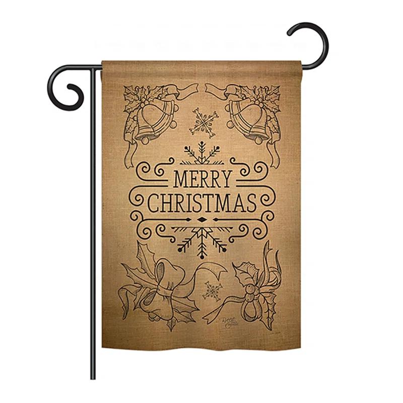 Breeze Decor Double Sided 40'' H x 28'' W Polyester Christmas Garden Flag