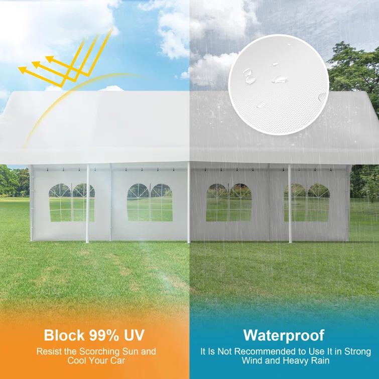 Ideamage 20 Ft. W x 26 Ft. D Metal Party Tent