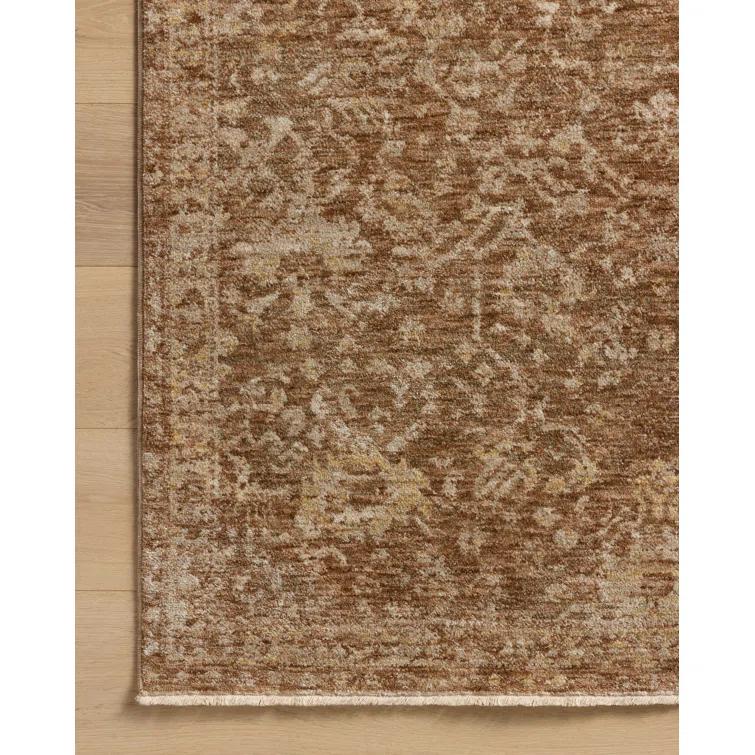 Junie I Rug Magnolia Home by Joanna Gaines x Loloi - Clay and Natural / 2'7" x 10' Runner