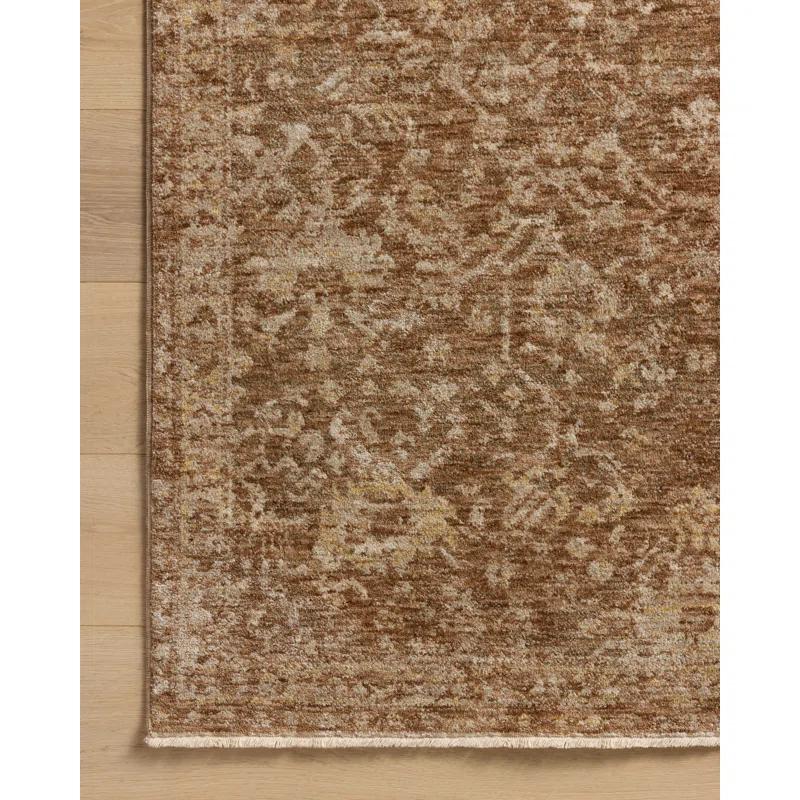 Junie I Rug Magnolia Home by Joanna Gaines x Loloi - Clay and Natural / 2'7" x 10' Runner