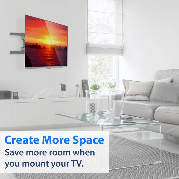 Mount Factory Mount Factory Full Motion TV Wall Mount for Flat Screen TVs 42-70", Holds up to 100 Lbs.