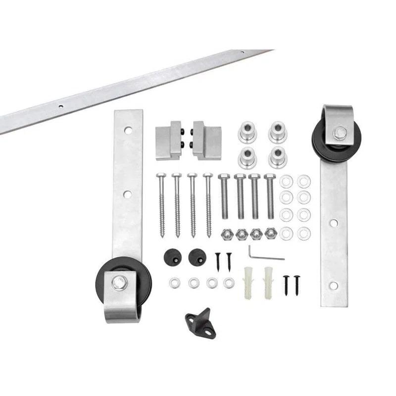 Calhome 84'' Solid + Manufactured Wood Paneled Painted with Installation Hardware Kit Barn Door