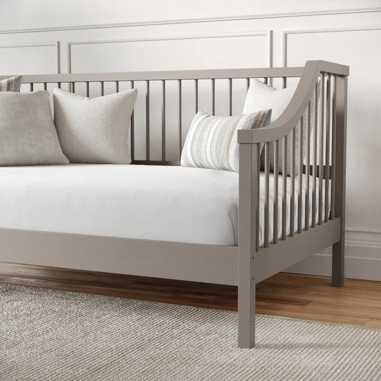 Martha Stewart Martha Stewart Neely Wooden Platform Daybed With Spindles And Wood Slat Foundation