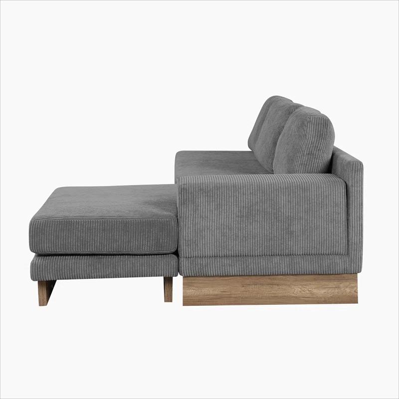 Beachcrest Home™ Doucette Modern Sofa 114" L-Shaped Sofa Sectional Sofa With Two USB Ports And Two Power Sockets