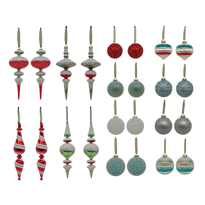 HGTV Home Collection 24 Piece Nostalgic Traditions Ornaments