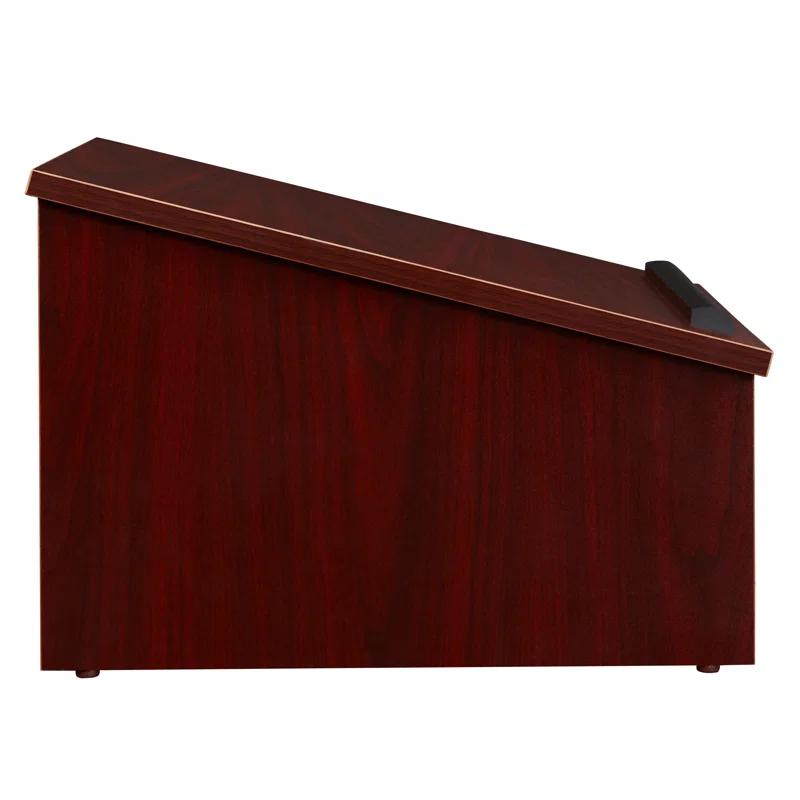 13.75'' Wood Tabletop Lectern with Storage