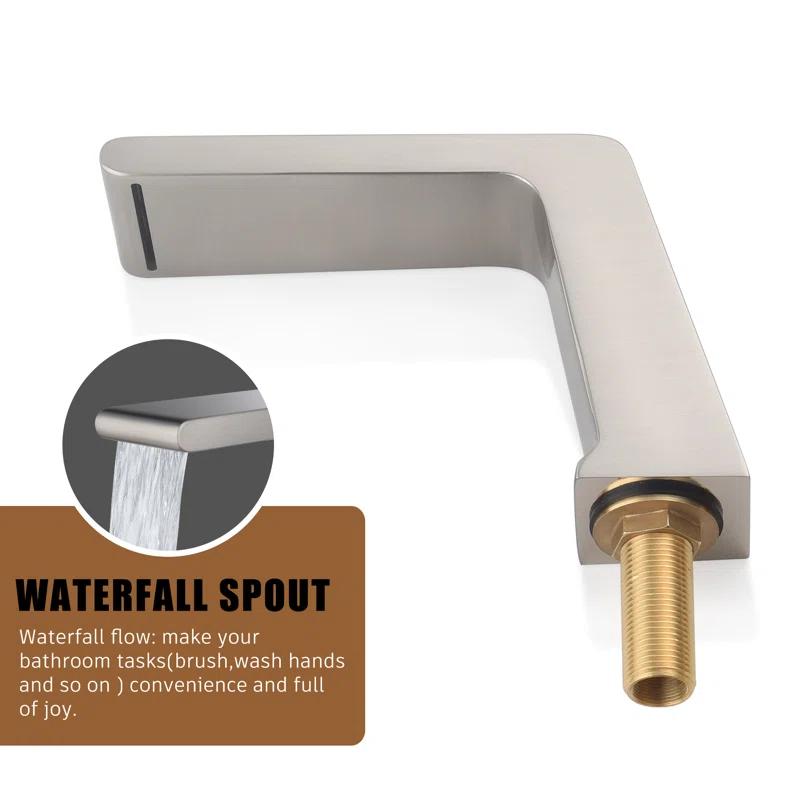 Widespread Faucet 2-Handle Bathroom Faucet with 3 Holes and Pop Drain