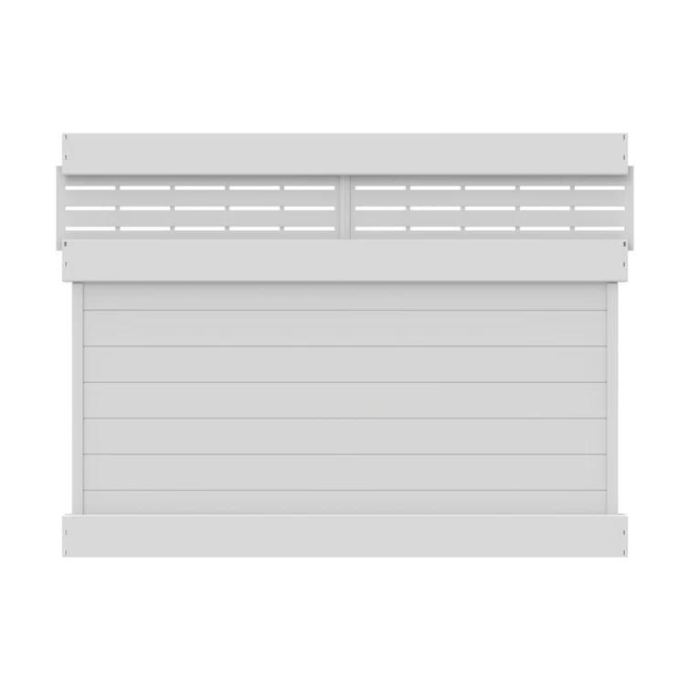 Barrette Outdoor Living Horizontal Fence Boardwalk White Vinyl Panel Kit