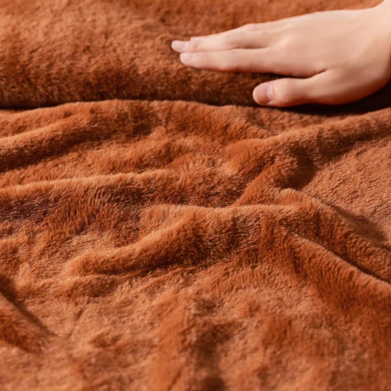 Kenneth Cole Kenneth Cole Faux Fur Solid Throw Blankets