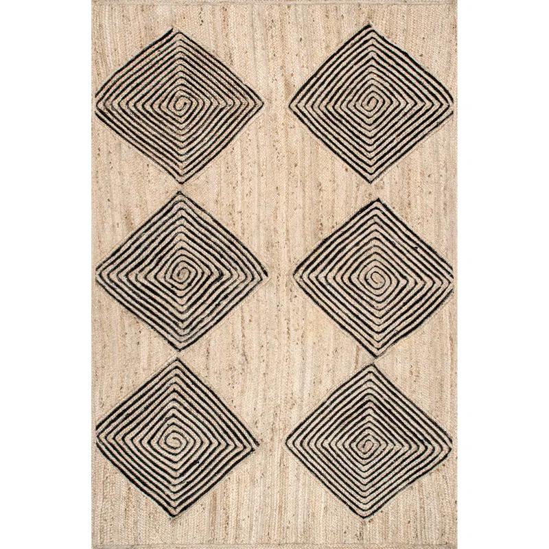 Loon Peak® Axel Diamond Jute Natural Area Rug