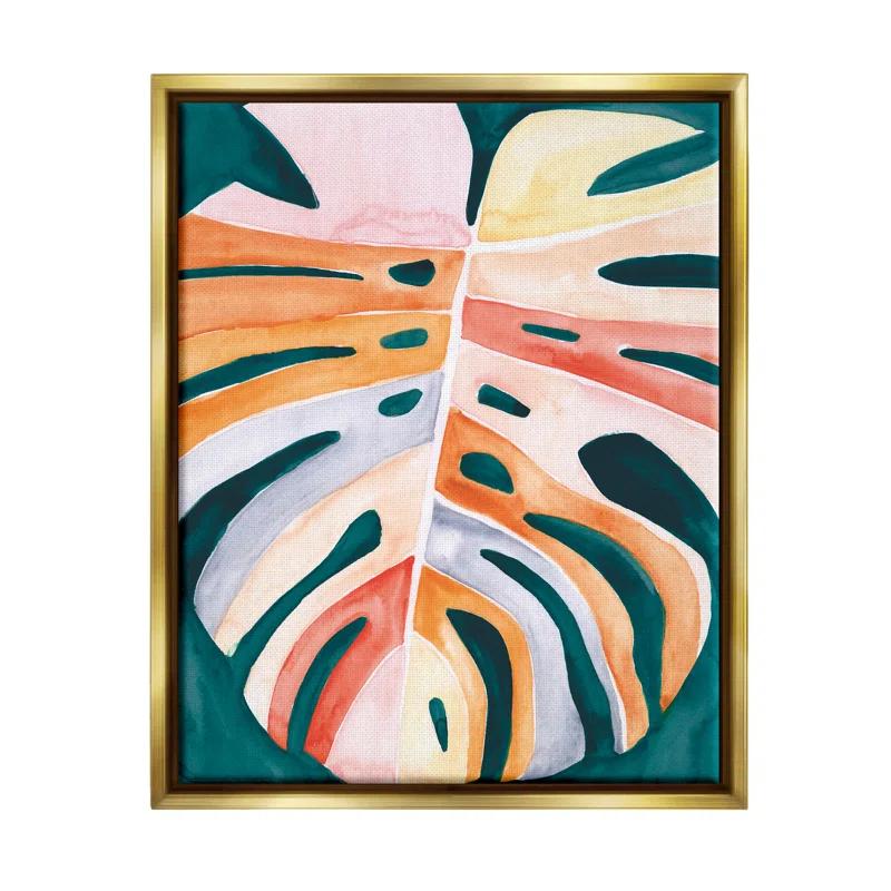 Stupell Industries " Leaf In Abstract Hues " by Jennifer Paxton Parker Painting Print